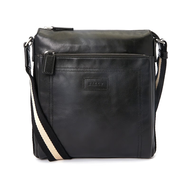 巴利(bally)男包 男士牛皮条纹徽标图案斜挎单肩包 tuston 6225263
