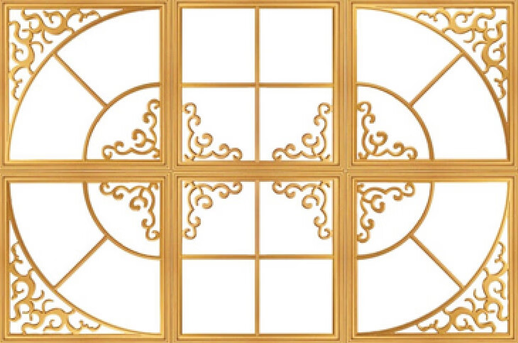 安千达集成吊顶灯450x450拼花LED灯客厅书房铝扣板嵌入式led平板灯45x45 香槟金6拼(2号) 450*450  68w