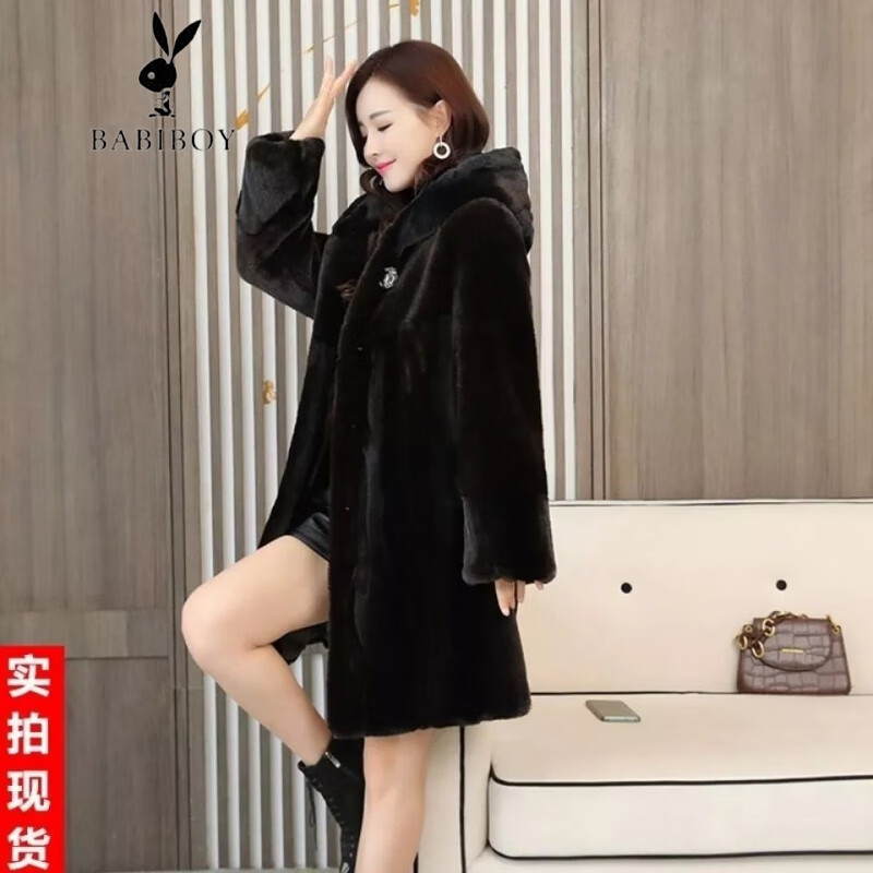 BABIBOY貂皮大衣女真貂毛貂绒外套女适合多重体型？插图