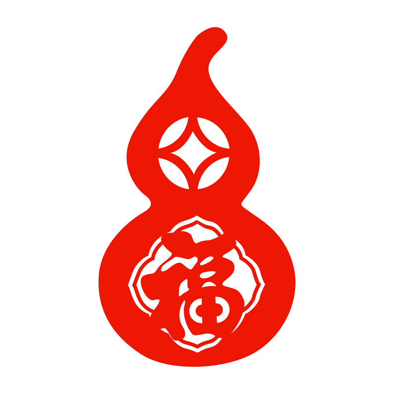 创京懿选葫芦玻璃贴画贴画福字葫芦窗花贴纸剪纸福禄2024龙年年画装饰