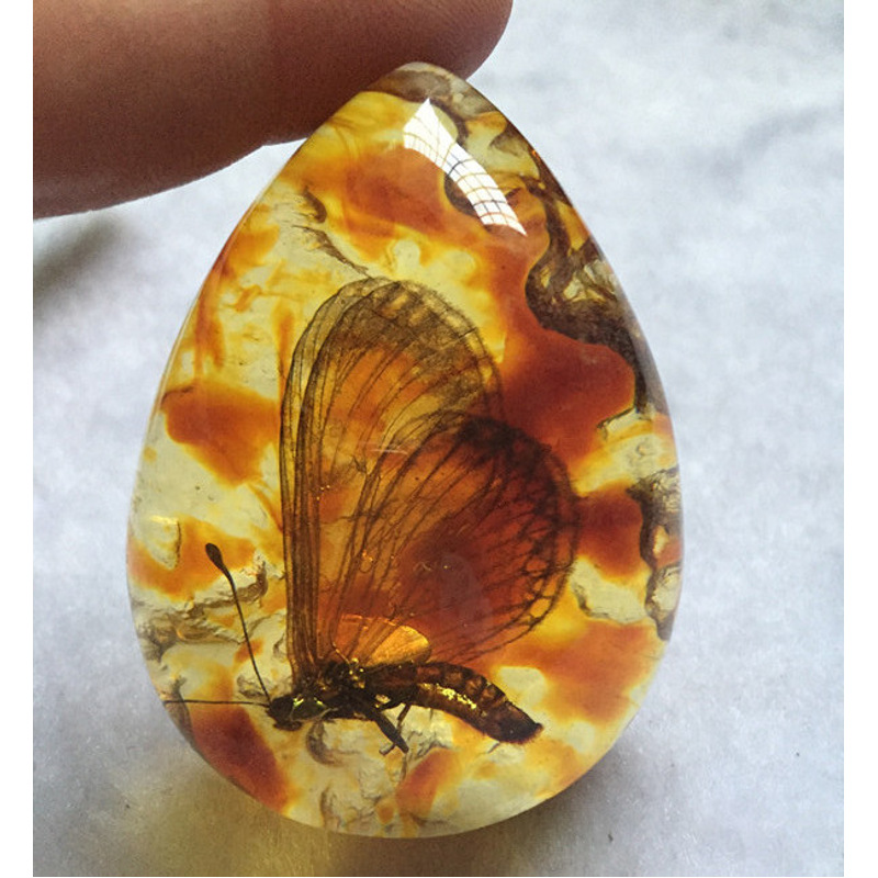 琥珀原石成品虫珀吊坠 虫珀标本吊坠 蜜蜡吊坠挂件 图片色 款式1