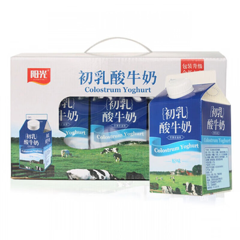 阳光阳光初乳牛奶天天阳光初乳酸牛奶常温风味酸奶460ml*6盒整