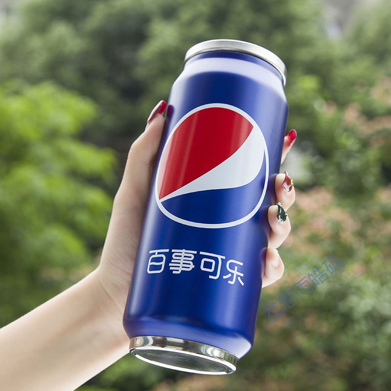 可口可乐杯子保温杯男创意可口可乐易拉罐水杯304不锈钢小学生儿童带