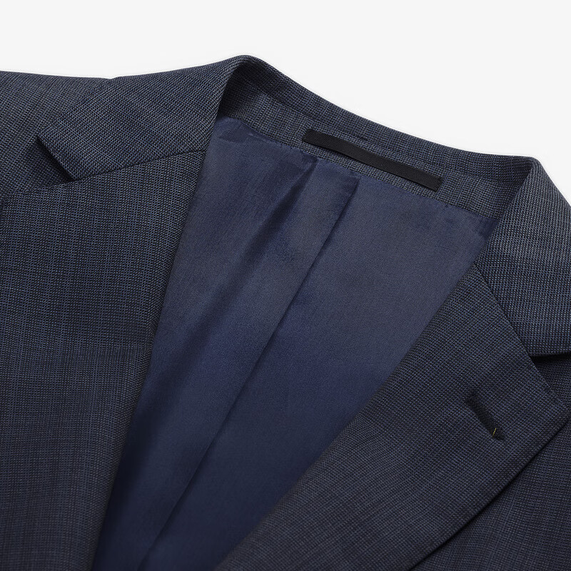 MAYOR男装 秋季进口130支羊毛面料经典半毛衬商务西服 蓝色 175A （175/96A）