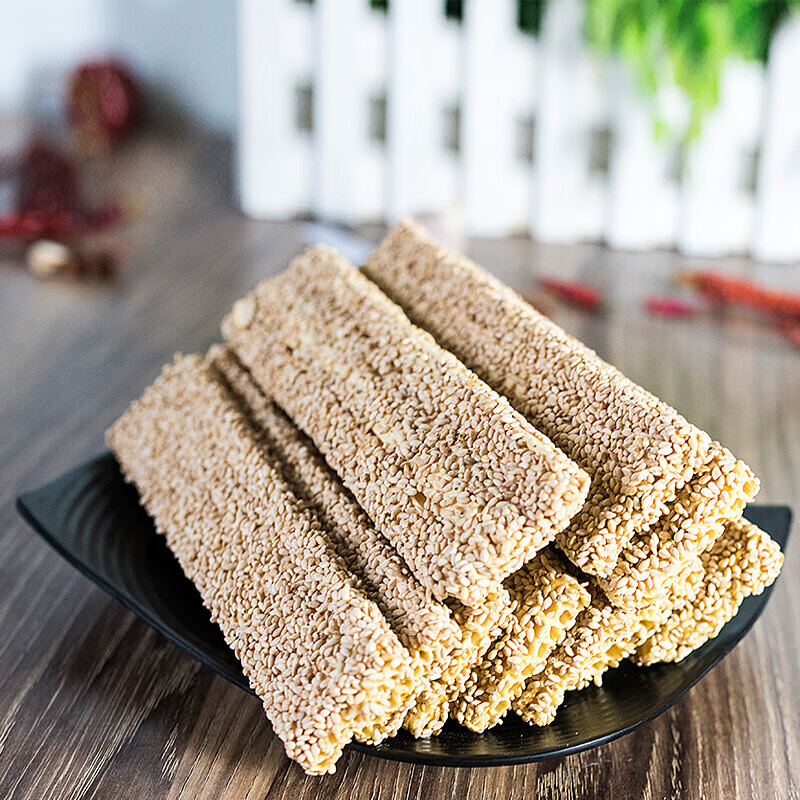 虎钢馋泸州纳溪泡糖空心芝麻糖香脆四川特产地方小吃食 简装400