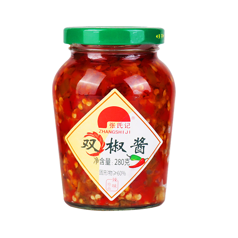 張氏記雙椒醬280g*3瓶四川農家小米剁椒醬拌飯醬辣椒醬下飯菜 1瓶裝