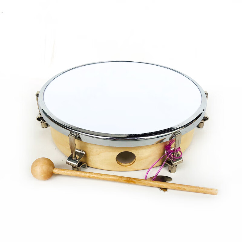 orff演出用可调手鼓 奥尔夫打击乐器教学聚酯皮手敲鼓 配敲棒 8寸
