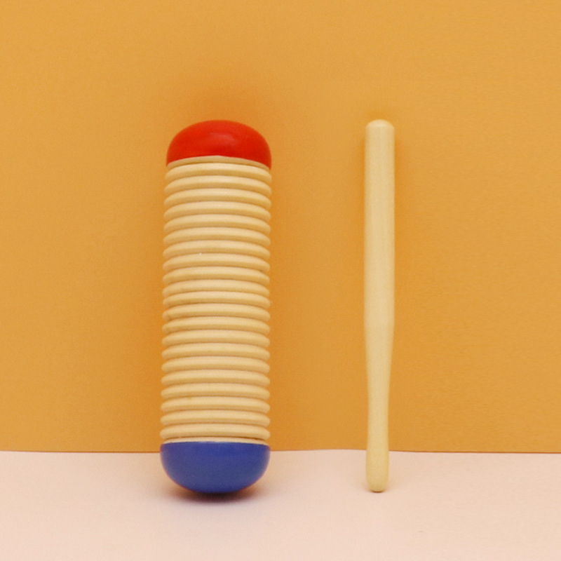 星贝祥奥尔夫教具儿童打击红蓝沙筒沙锤乐器刮沙筒沙筒柱木蛙鸣响筒刮