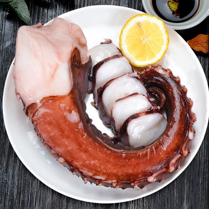 9万只】渔哥戏鱼 冷冻大章鱼足1000g 4-6只装 熟冻八爪鱼刺身 海鲜