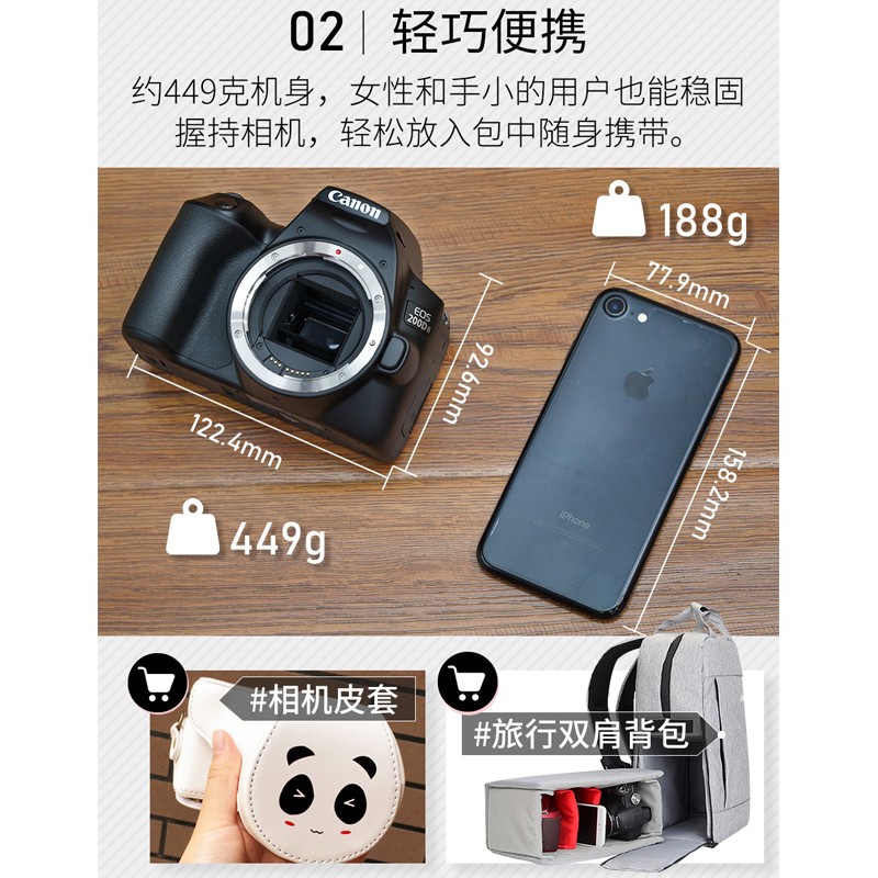 「预售」佳能EOS 200D2单反相机那个熊猫遮光盖是要自己买吗？