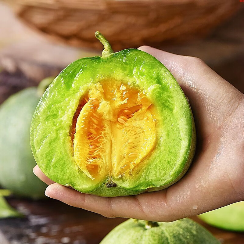 竹域绿宝甜瓜绿宝石小香瓜绿皮瓜新鲜水果当季整箱香甜脆瓜 新鲜3斤