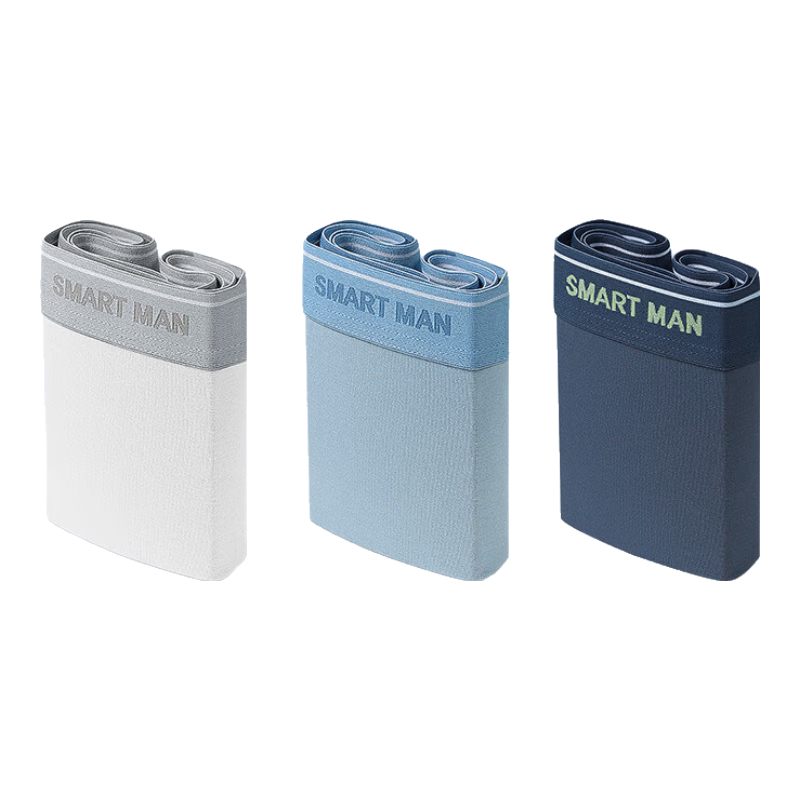 红豆内裤男柔滑莫代尔软弹抑菌明筋腰头平角内裤3条装 组一170