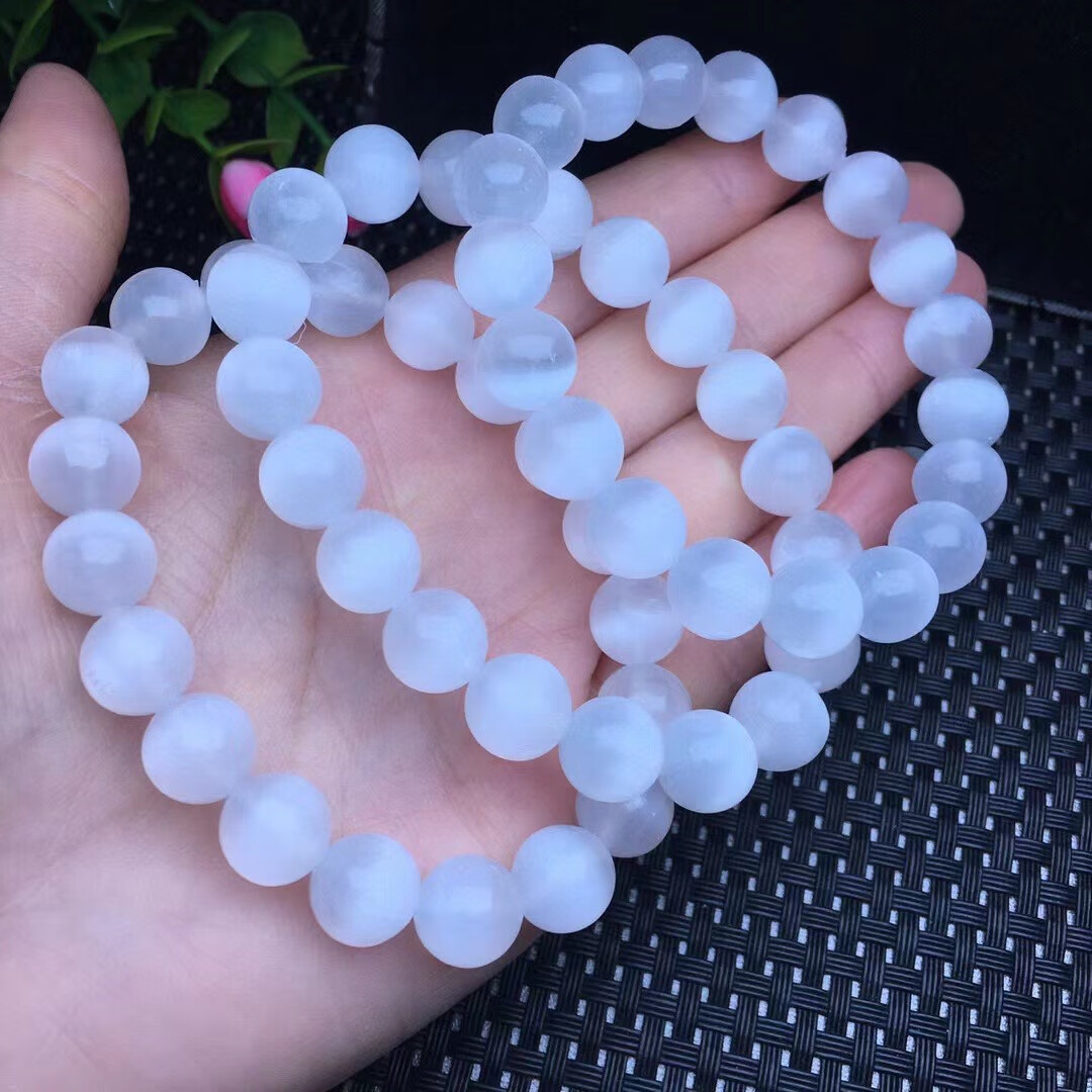 瓶凡锆石猫眼石手链单圈白色时尚感皎洁白月光手串渐变水晶仙女