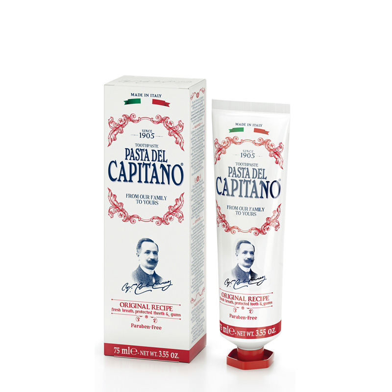 德康美 PASTA DEL CAPITANO 老船长意大利原装进口经典牙膏 清新口气保护牙龈去渍固齿 意式经典牙膏75ml