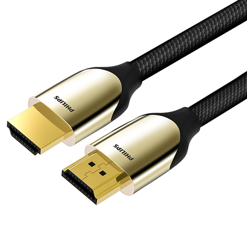 飞利浦(PHILIPS)HDMI线2.0版4K高清线18Gbps 支持3D Arc视效 1米 SWV7121A/93