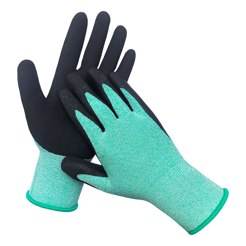 谋福106浸胶手套 防滑耐磨耐用 掌胶半胶防护工作手套 胶片涂胶挂胶带