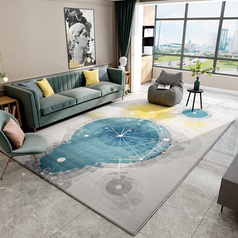 绅士狗 北欧客厅地毯 现代轻奢艺术ins家用茶几地毯 卧室满铺简约床边毯 SD-05C 1.6米*2.3米
