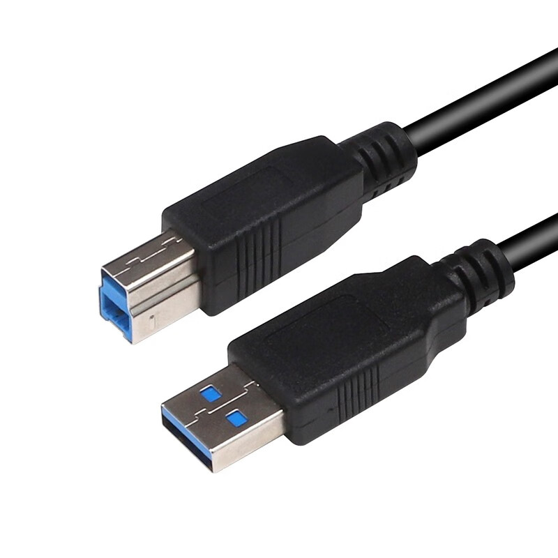 存储巴士(databus)USB3.0线Type-A转B接口元谷移动硬盘盒线缆A-B 黑色