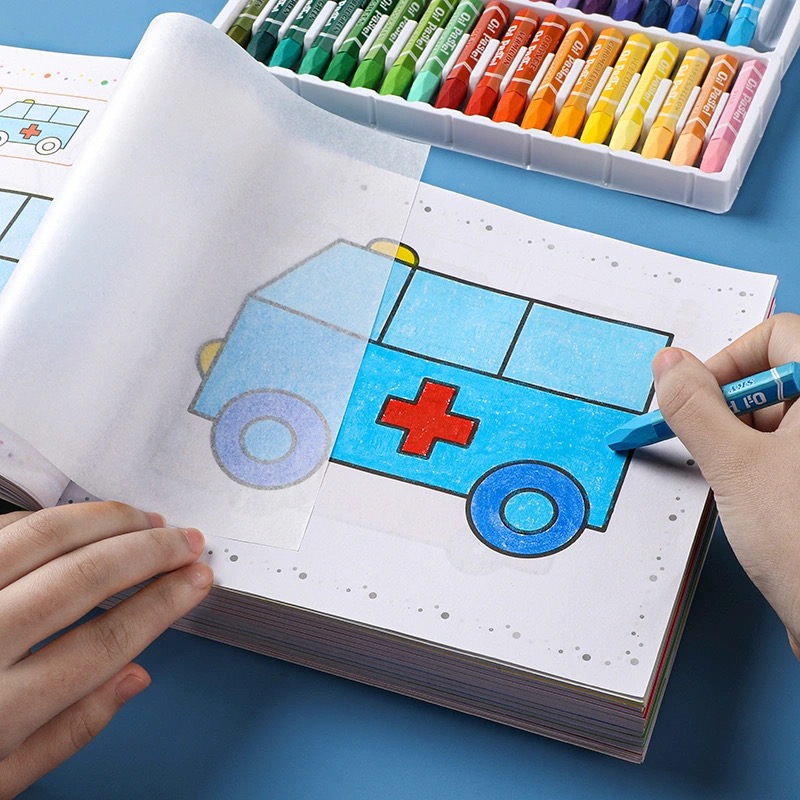 bmoi蒙纸临摹画画书幼儿园宝宝3-8岁简笔画入门图画本儿童公主涂色画