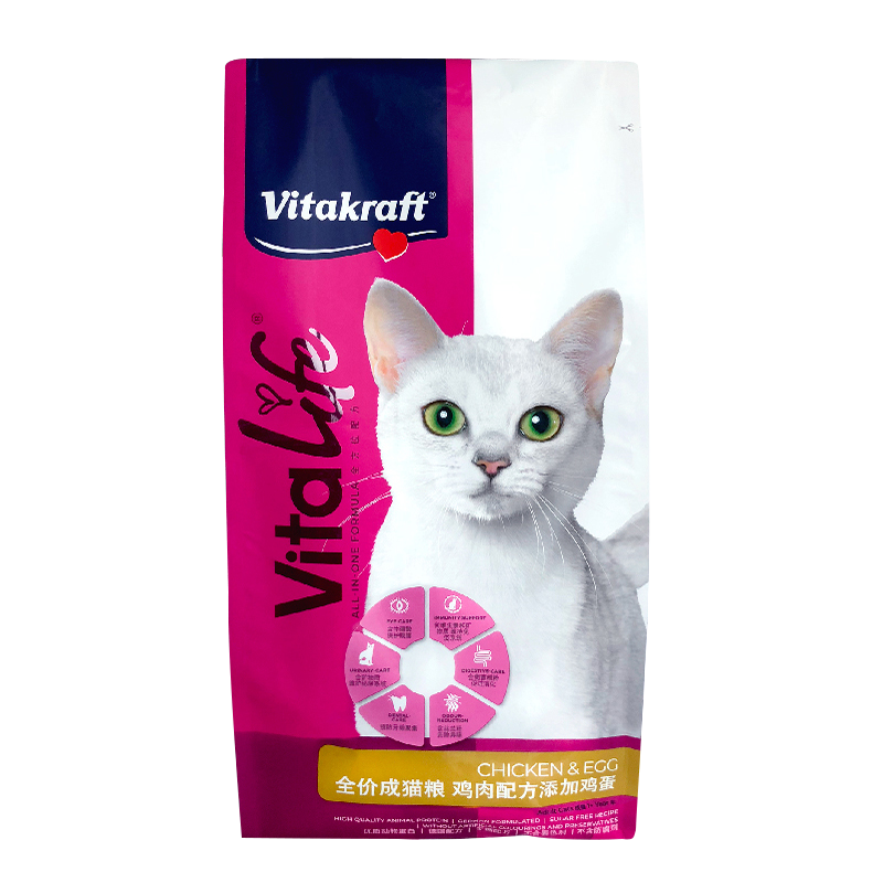 Vitakraft卫塔卡夫猫粮 全价天然猫粮 成猫功能粮鸡肉加鸡蛋8kg
