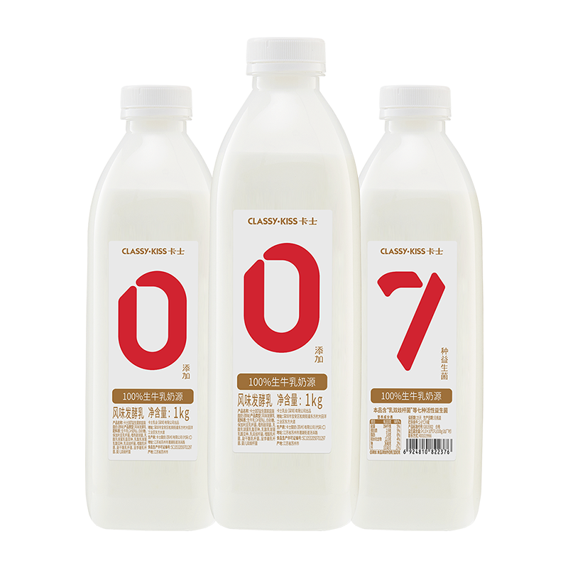 卡士 007 风味发酵乳 1kg （赠品给力） 买三瓶主商品送755ml卡士鲜奶