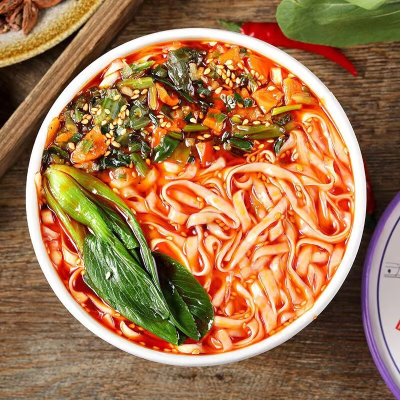 手擀面香辣牛肉番茄鸡蛋酸汤虾米整箱装泡面组合速食夜宵食 西红柿