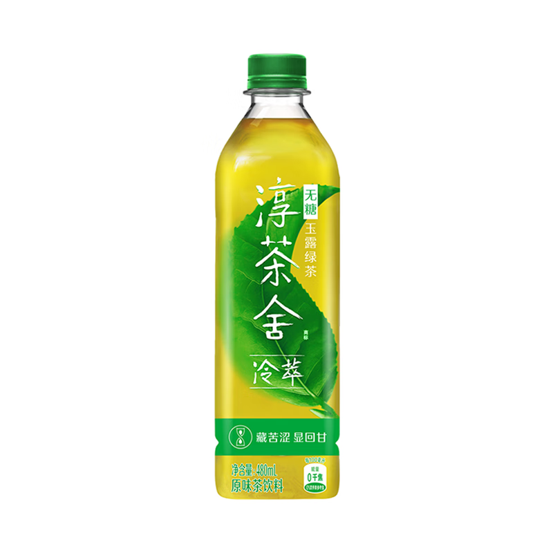 可口可乐(coca-cola) 淳茶舍 冷萃绿茶无糖 茶饮料 480mlx12 瓶