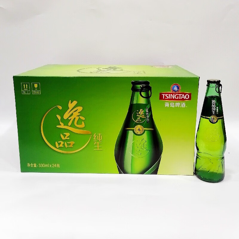 kyongsun青啤小逸品纯生330mlx24瓶整箱产地青岛直发夜场小瓶啤酒