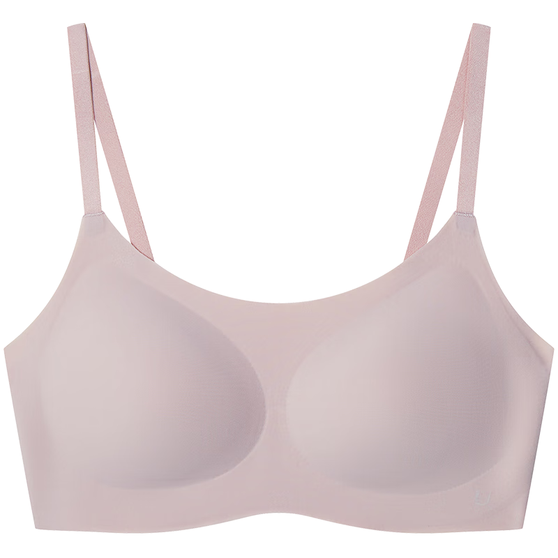 ubras无尺码云感托无痕透气细肩带内衣女吊带文胸罩粉底液 兰花烟色 均码 -常规版A-C杯（90-130斤）