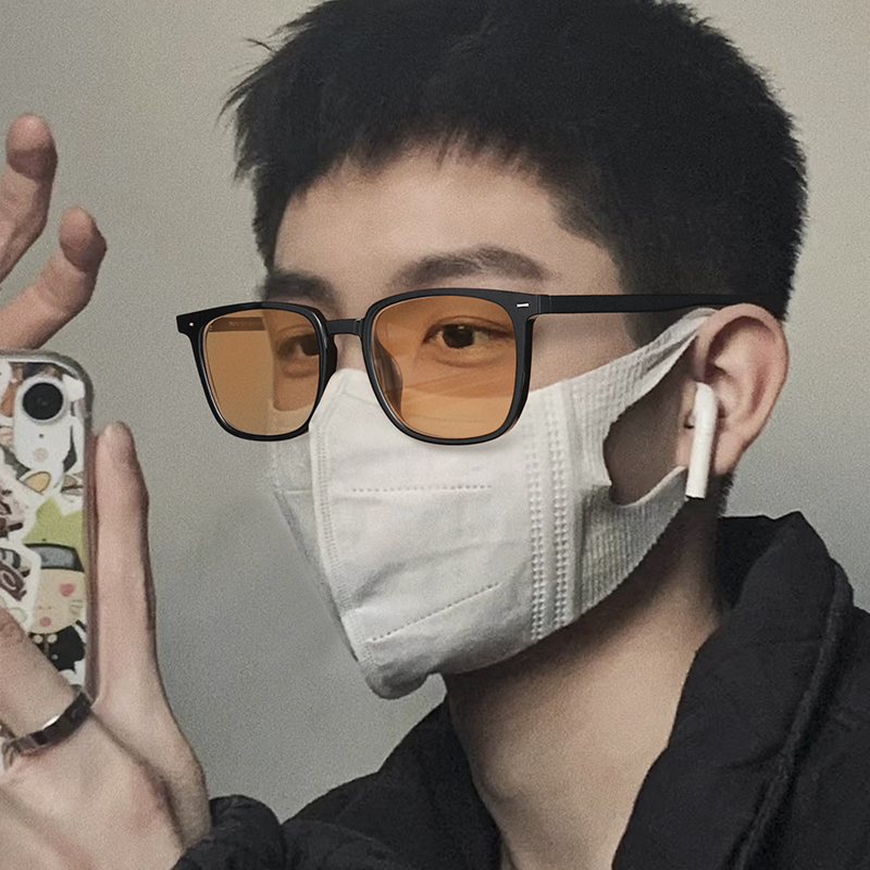 【好货】江苏镇江眼镜茶色墨镜男款潮大脸可配度数2022年新款潮牌太阳