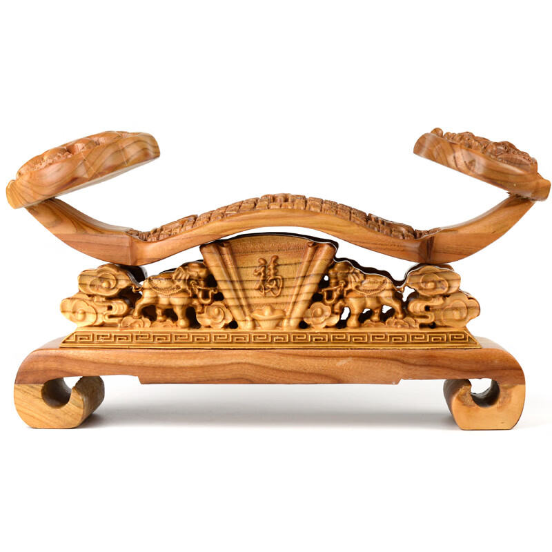 兴润阁兴润阁 桃木如意摆件客厅吉祥如意雕刻工艺品摆件 30厘米