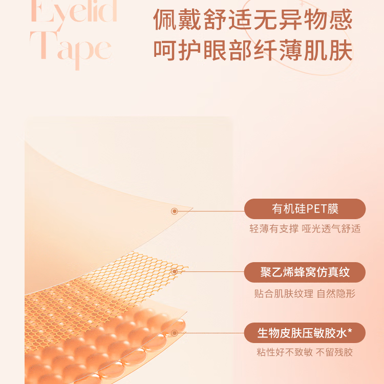 AKF双眼皮贴隐形自然无痕不翘边肤色橄榄型男女士内双肿眼泡美目礼物 新月型S 110贴(袋) 110贴