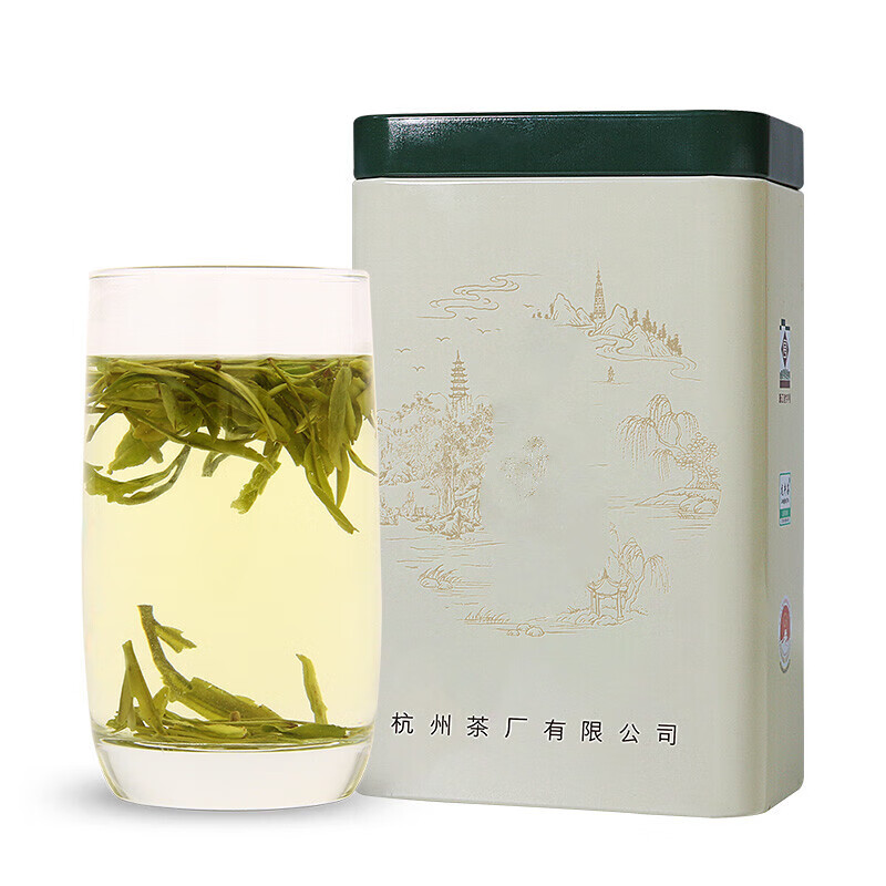 絮荟 2023新茶上市西湖牌茶叶雨前浓香罐装绿茶