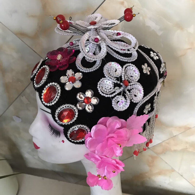 头饰女花旦全套包头青衣京成人头套