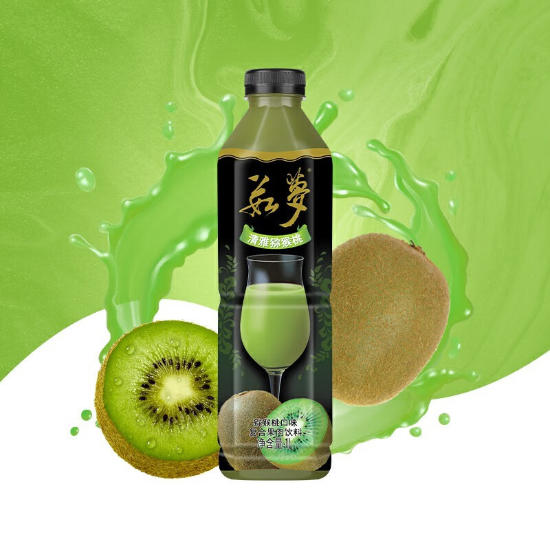 茹梦 猕猴桃口味复合果肉果汁饮料1l