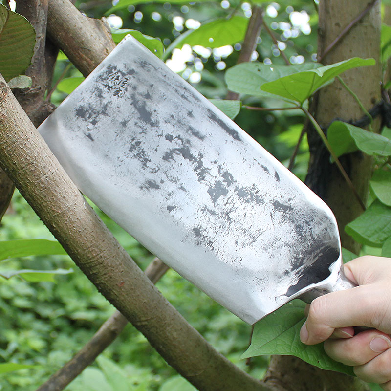 铁匠世家手工砍柴刀砍树劈柴刀开路砍竹刀厨房剁骨刀老式菜刀银龙款