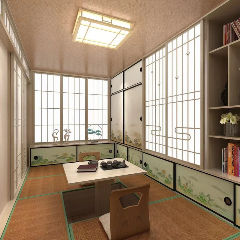 千叶雅居 日式榻榻米全屋定制 卧室整体组合 书房多功地台定制 榻榻米