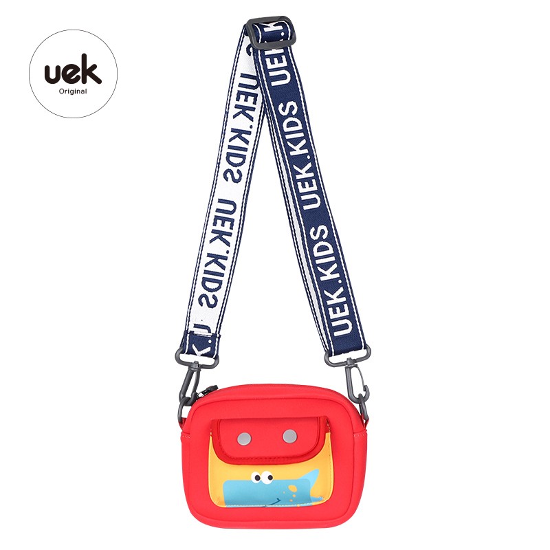UEK儿童斜挎包时尚儿童小包可爱零钱包男孩小挎包潮酷挎包 哈伦恐龙红色挎包