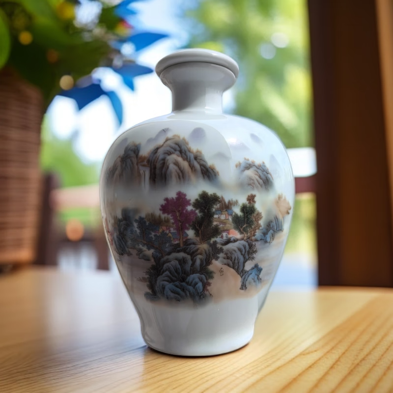 卡卡目景德镇陶瓷酒壶2斤5斤10斤酒坛子小口密封泡酒瓶家用存酒专用酒