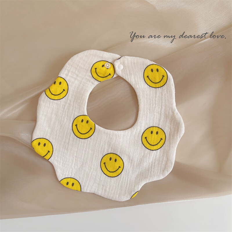 婴儿围兜纱布口水巾宝宝围嘴口水围防吐奶吸水新生儿6层 小熊