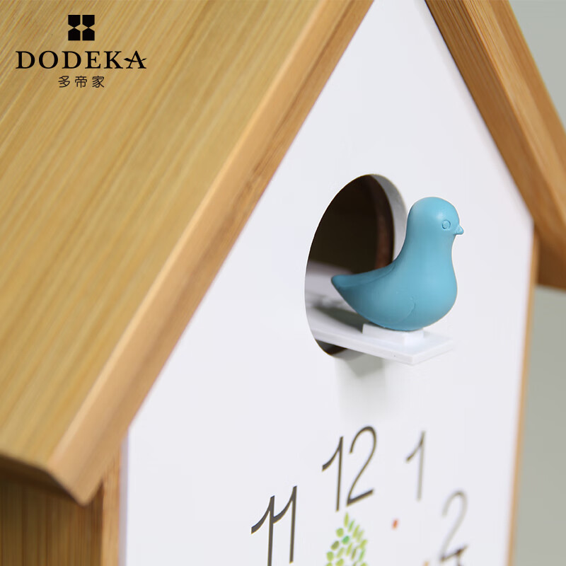 多帝家挂钟布谷鸟实木钟表怎么设定闹钟时间。
