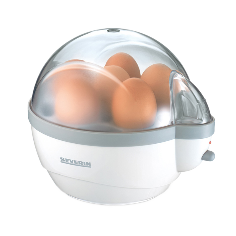 SEVERIN 施威朗家用煮蛋器煮蛋机全自动蜂鸣防干烧食品级小功率迷你多功能蒸蛋神器6蛋蒸蛋器 白色-可自由掌控鸡蛋熟嫩程度-6枚容量