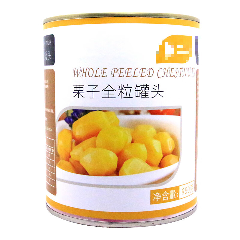 金逸食品糖水板栗罐头950g瓶装烘焙厨房用整颗熟毛栗子仁即食