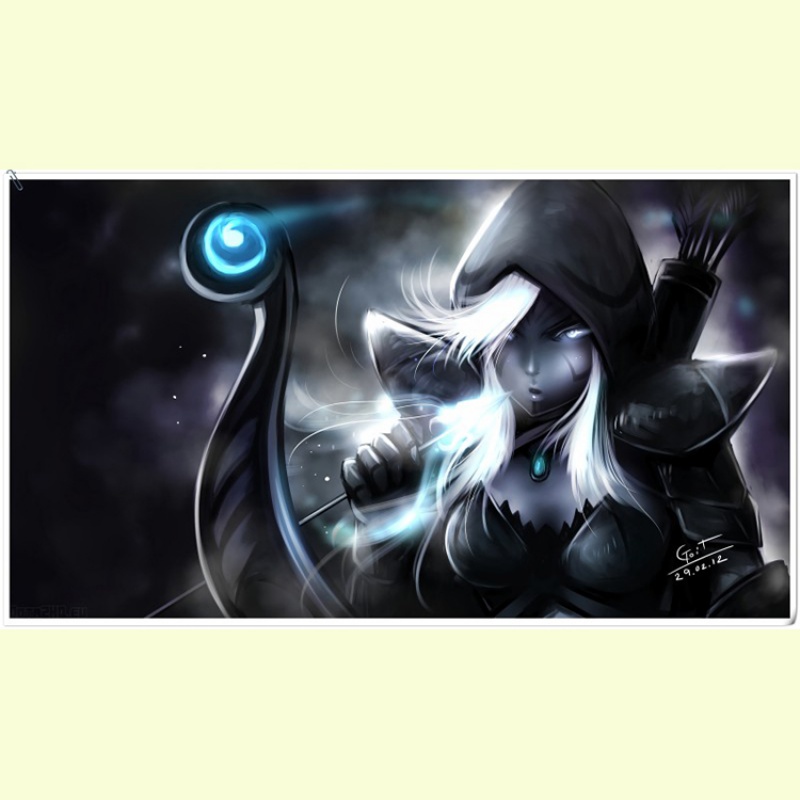 狼天影dota2海报墙贴画纸刀塔网吧剑圣信使至宝火猫宿舍动漫可来图