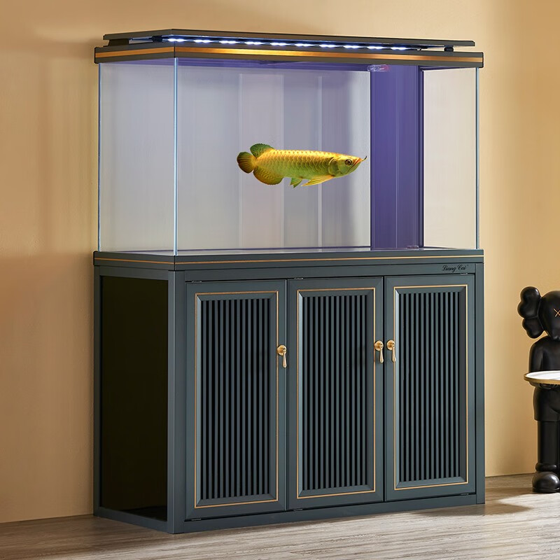 liangcai亮彩水族箱龙鱼缸超白玻璃锦鲤鱼缸家用客厅底滤免换水生态