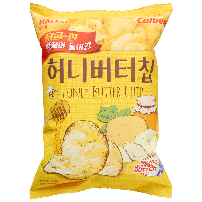 卡乐比(calbee)海太蜂蜜黄油薯片韩国进口奶酪味土豆片薯片60g网红追