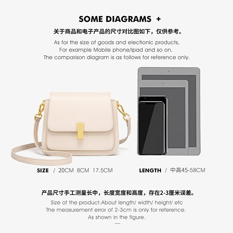 CAHOE KULLO包包女包2025新款女士斜挎包轻奢侈单肩包风琴包马鞍包新年礼物 【米白色】+【兔子挂饰】 秋冬季实用走心高级感送闺蜜