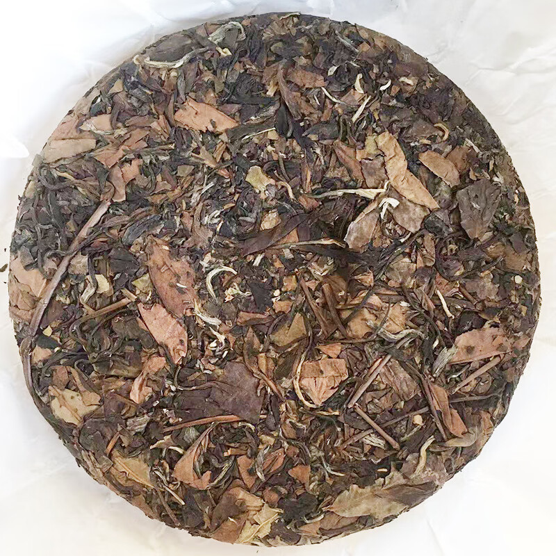 岩亥福建白茶高山寿眉白茶饼紧压茶饼350g老白茶