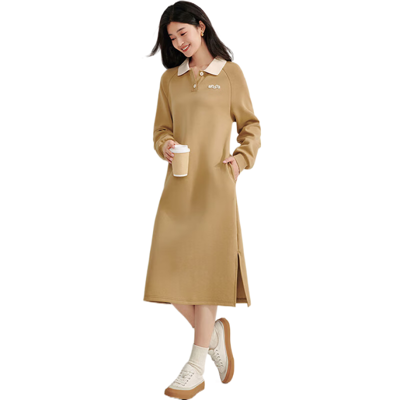 ������INMAN�����̳�ͬ�������Polo������ȹ2025���＾Ůװ�¿�泤ȹ ��̴�� S 149.7Ԫ