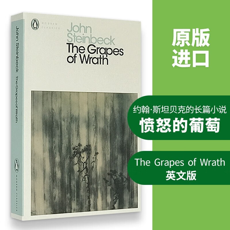 进口英文原版小说  the grapes of wrath  愤怒的葡萄 普利策文学奖